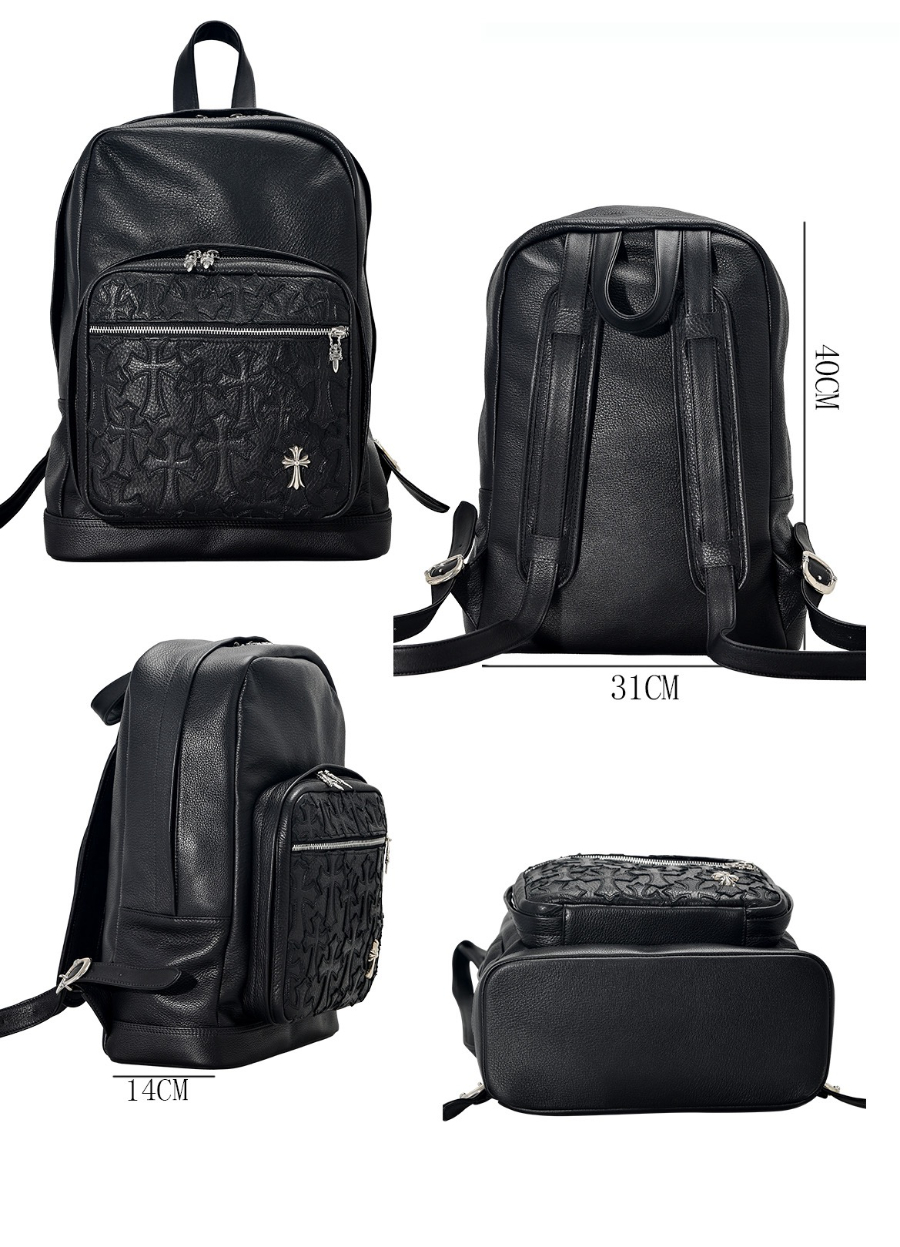 Chrome Hearts 7th Grade Backpack 크롬하츠 세븐스 그레이드 블랙 크로스 백팩 18