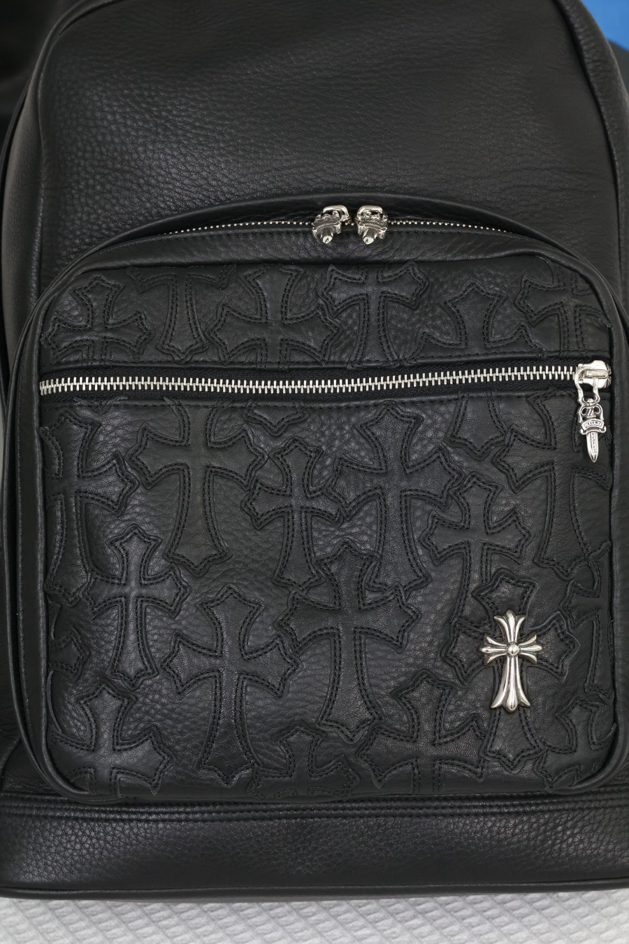 Chrome Hearts 7th Grade Backpack 크롬하츠 세븐스 그레이드 블랙 크로스 백팩 19