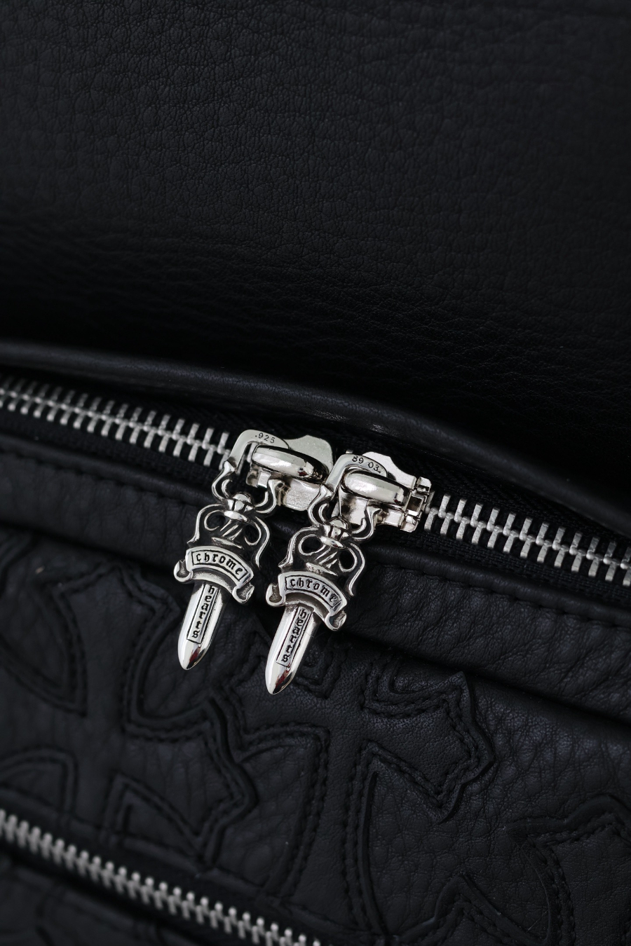 Chrome Hearts 7th Grade Backpack 크롬하츠 세븐스 그레이드 블랙 크로스 백팩 21