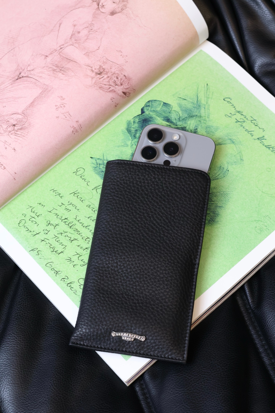 Chrome Hearts Cross Leather Phone Pouch 크롬하츠 크로스 레더 폰 파우치 3
