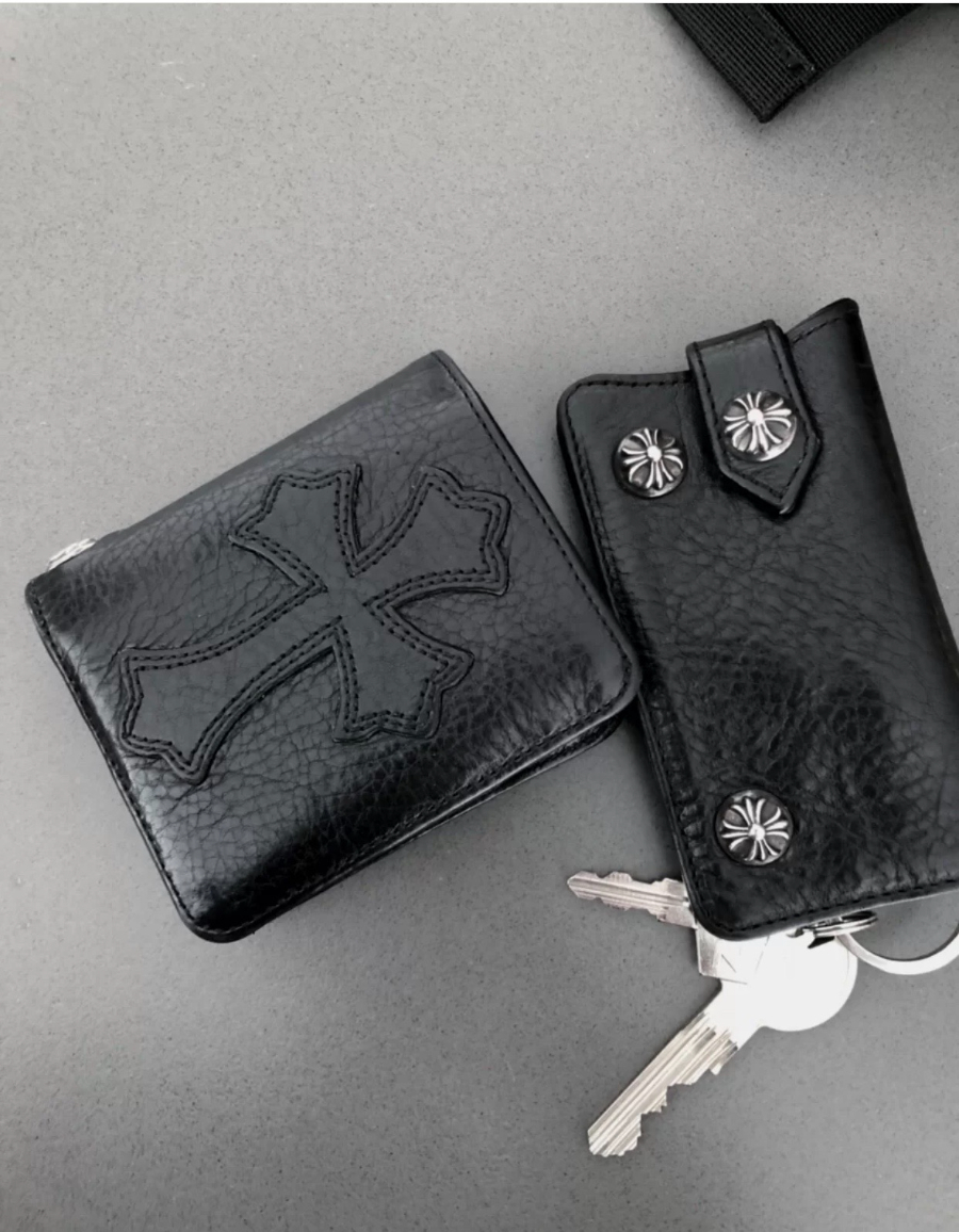 Chrome Hearts S925 Silver Leather Key Case 크롬하츠 S925 실버 가죽 키 케이스 8