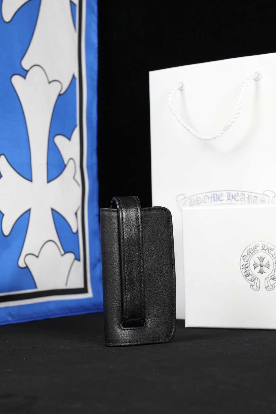 Chrome Hearts S925 Silver Leather Key Case 크롬하츠 S925 실버 가죽 키 케이스 10