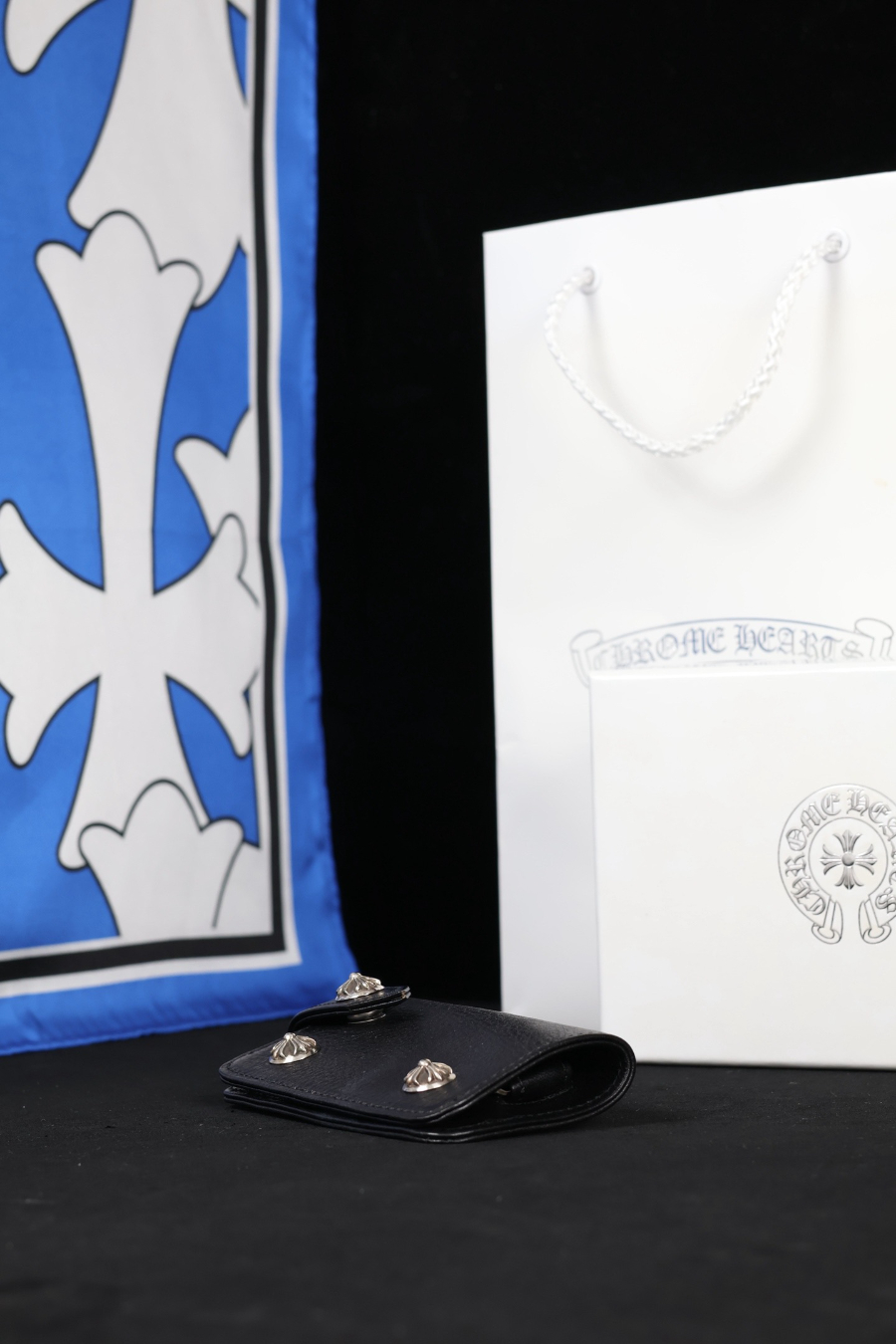 Chrome Hearts S925 Silver Leather Key Case 크롬하츠 S925 실버 가죽 키 케이스 12