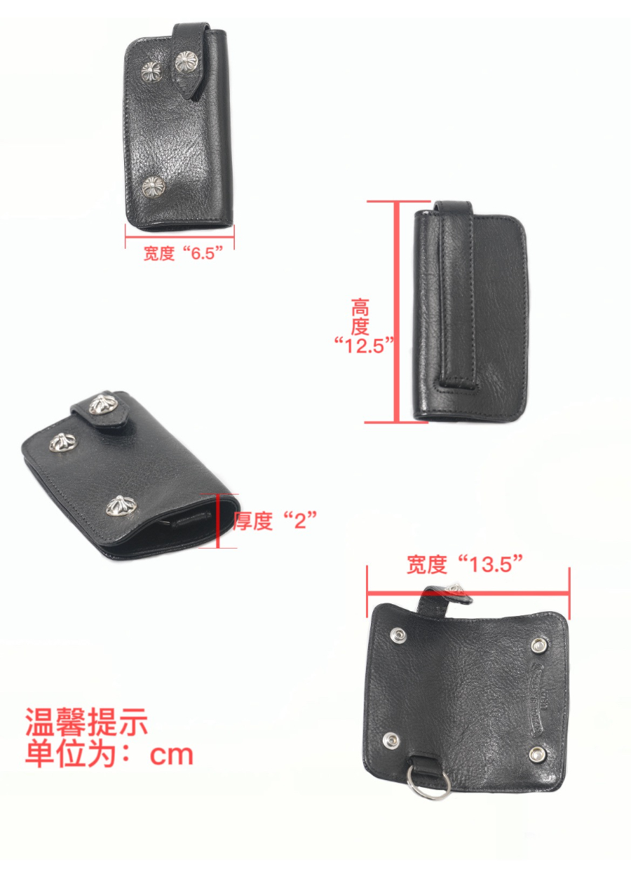 Chrome Hearts S925 Silver Leather Key Case 크롬하츠 S925 실버 가죽 키 케이스 13