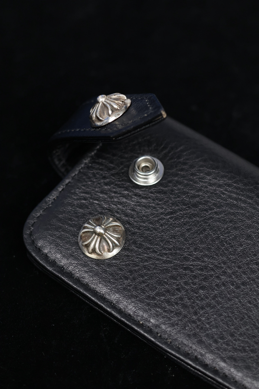 Chrome Hearts S925 Silver Leather Key Case 크롬하츠 S925 실버 가죽 키 케이스 15