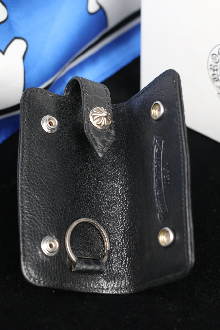 Chrome Hearts S925 Silver Crocodile Leather Key Case 크롬하츠 S925 실버 악어가죽 키 케이스 13