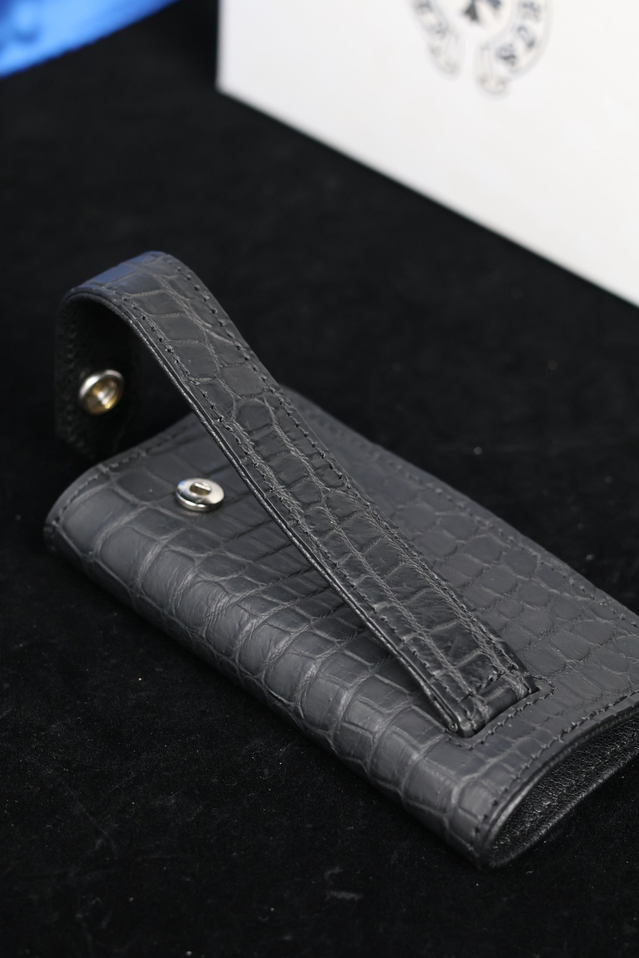 Chrome Hearts S925 Silver Crocodile Leather Key Case 크롬하츠 S925 실버 악어가죽 키 케이스 16