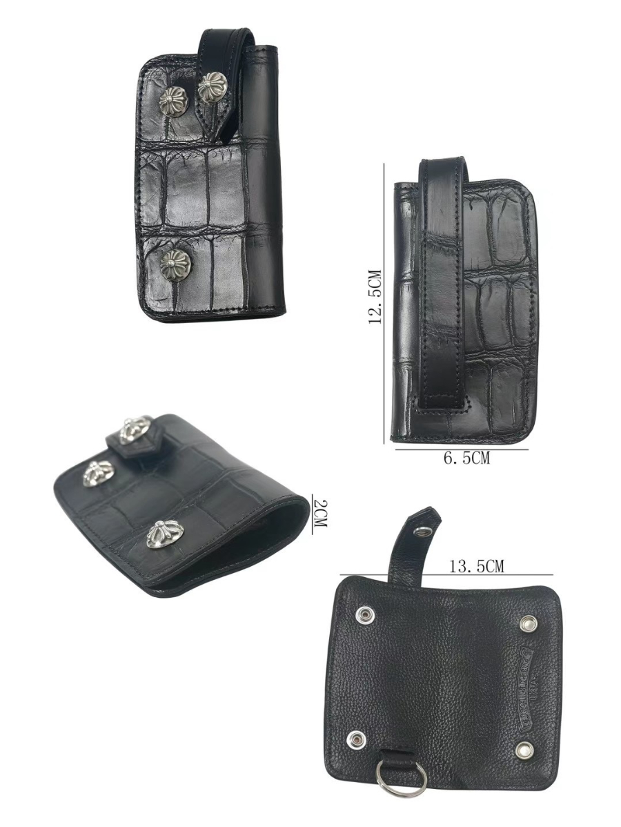Chrome Hearts S925 Silver Crocodile Leather Key Case 크롬하츠 S925 실버 악어가죽 키 케이스 18