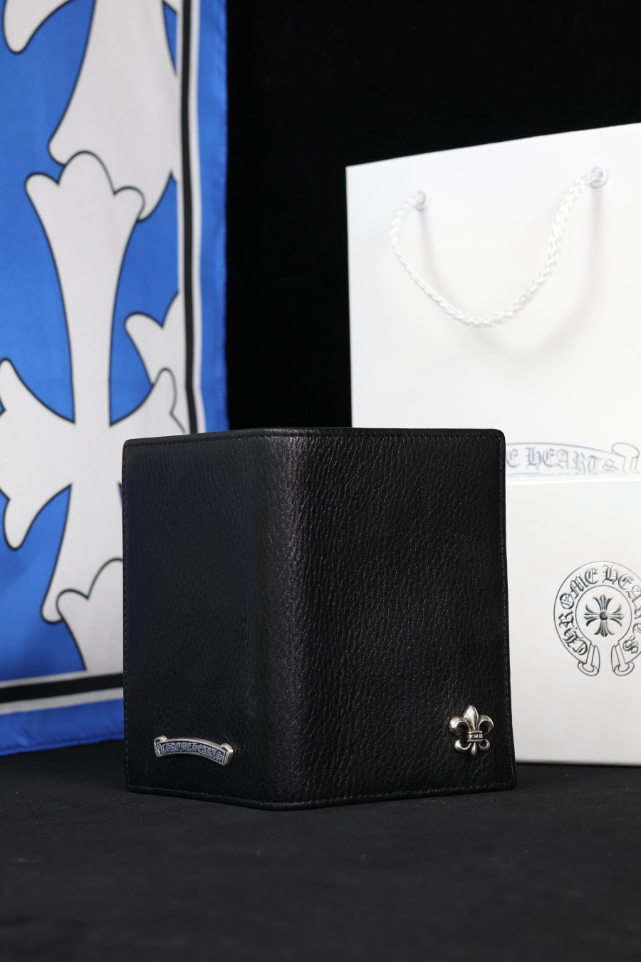 Chrome Hearts S925 Silver Fleur-de-Lis Leather Passport Wallet 크롬하츠 S925 실버 플뢰르 드 리스 가죽 여권 지갑 7