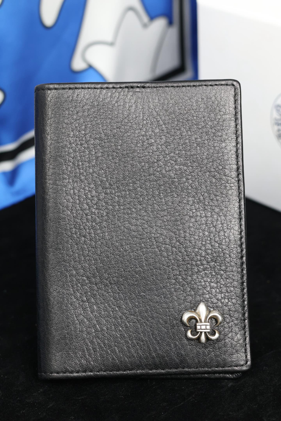 Chrome Hearts S925 Silver Fleur-de-Lis Leather Passport Wallet 크롬하츠 S925 실버 플뢰르 드 리스 가죽 여권 지갑 10
