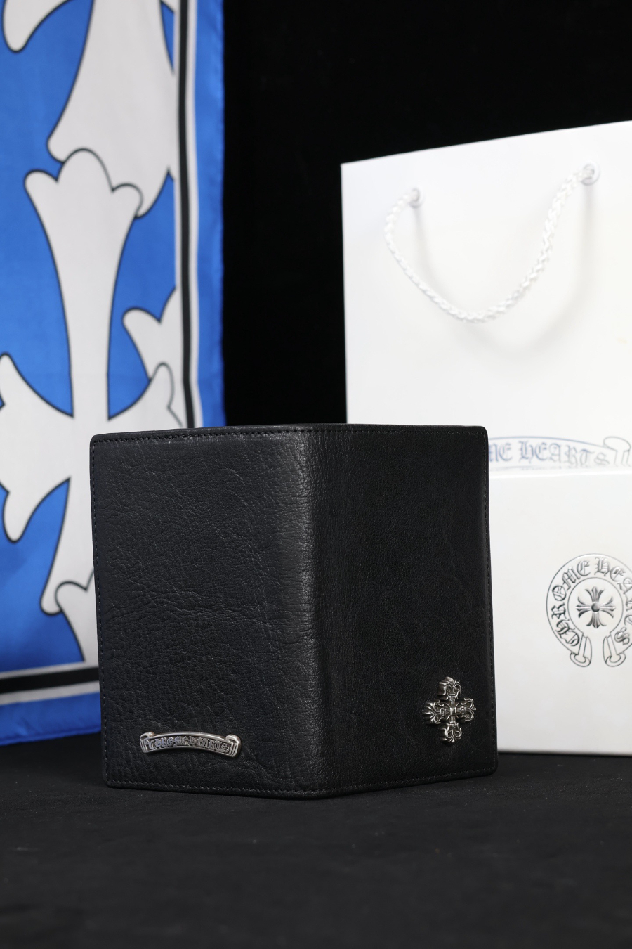 Chrome Hearts S925 Silver Cross Leather Passport Wallet 크롬하츠 S925 실버 십자가 가죽 여권 지갑 6