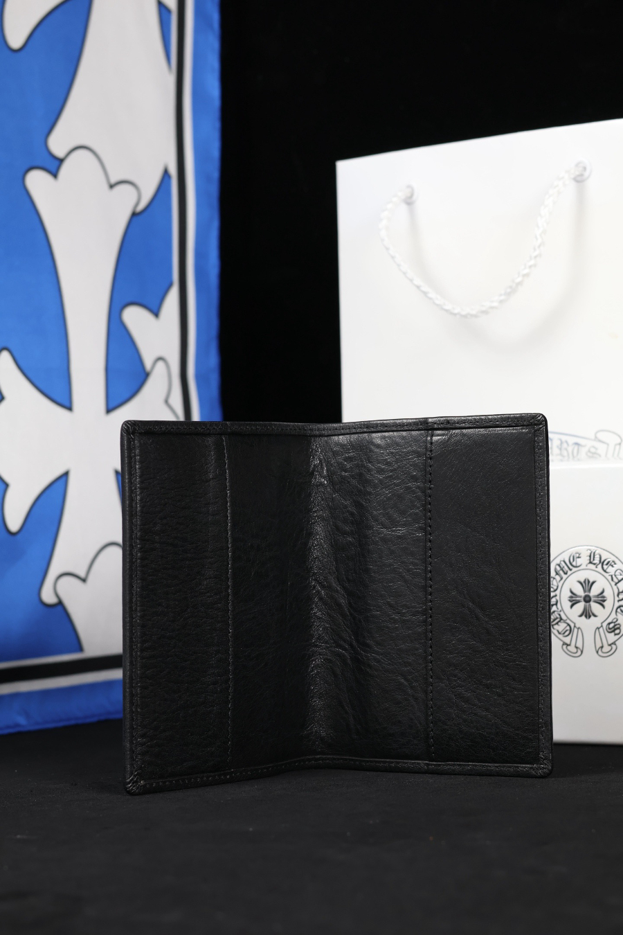 Chrome Hearts S925 Silver Cross Leather Passport Wallet 크롬하츠 S925 실버 십자가 가죽 여권 지갑 7