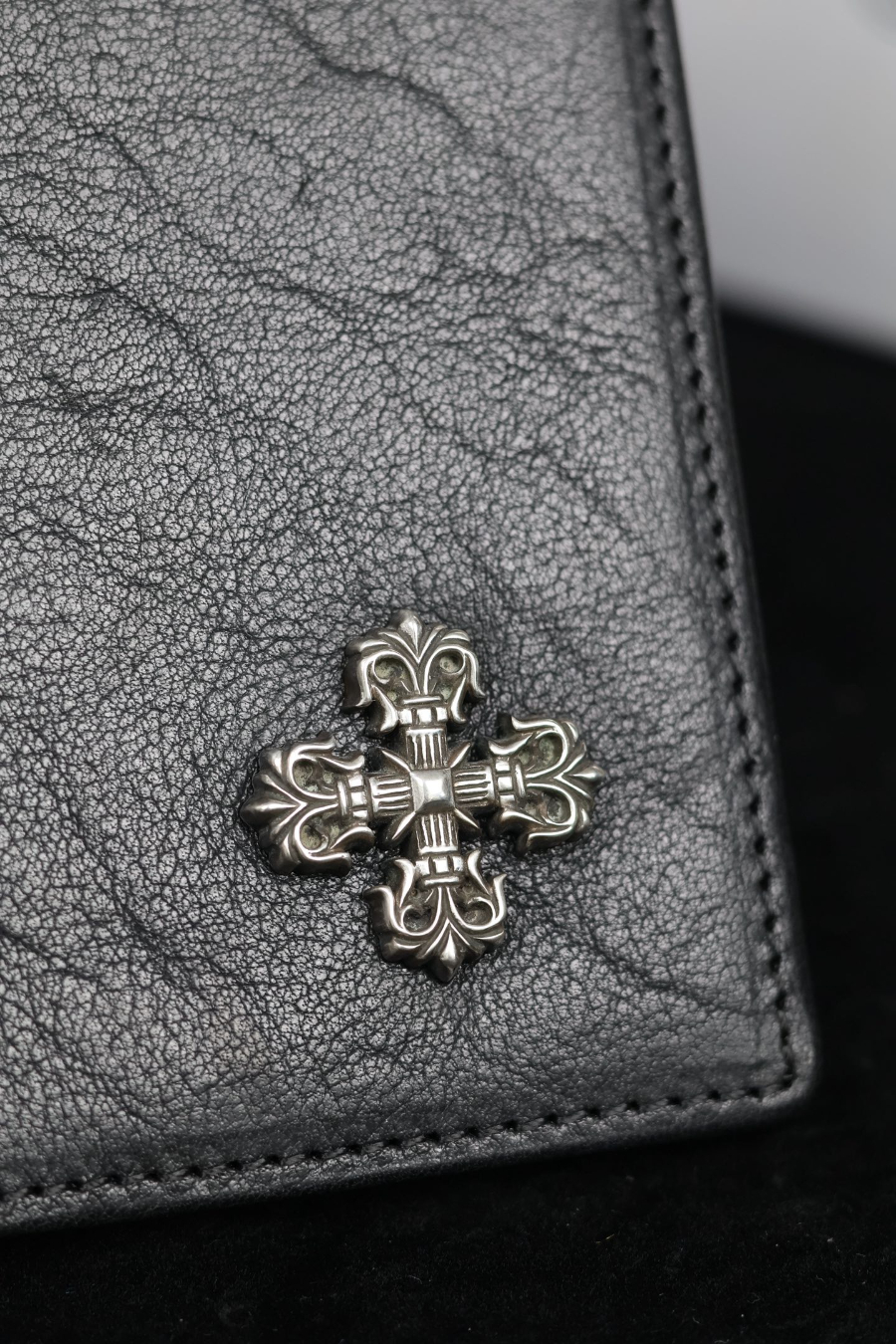 Chrome Hearts S925 Silver Cross Leather Passport Wallet 크롬하츠 S925 실버 십자가 가죽 여권 지갑 11
