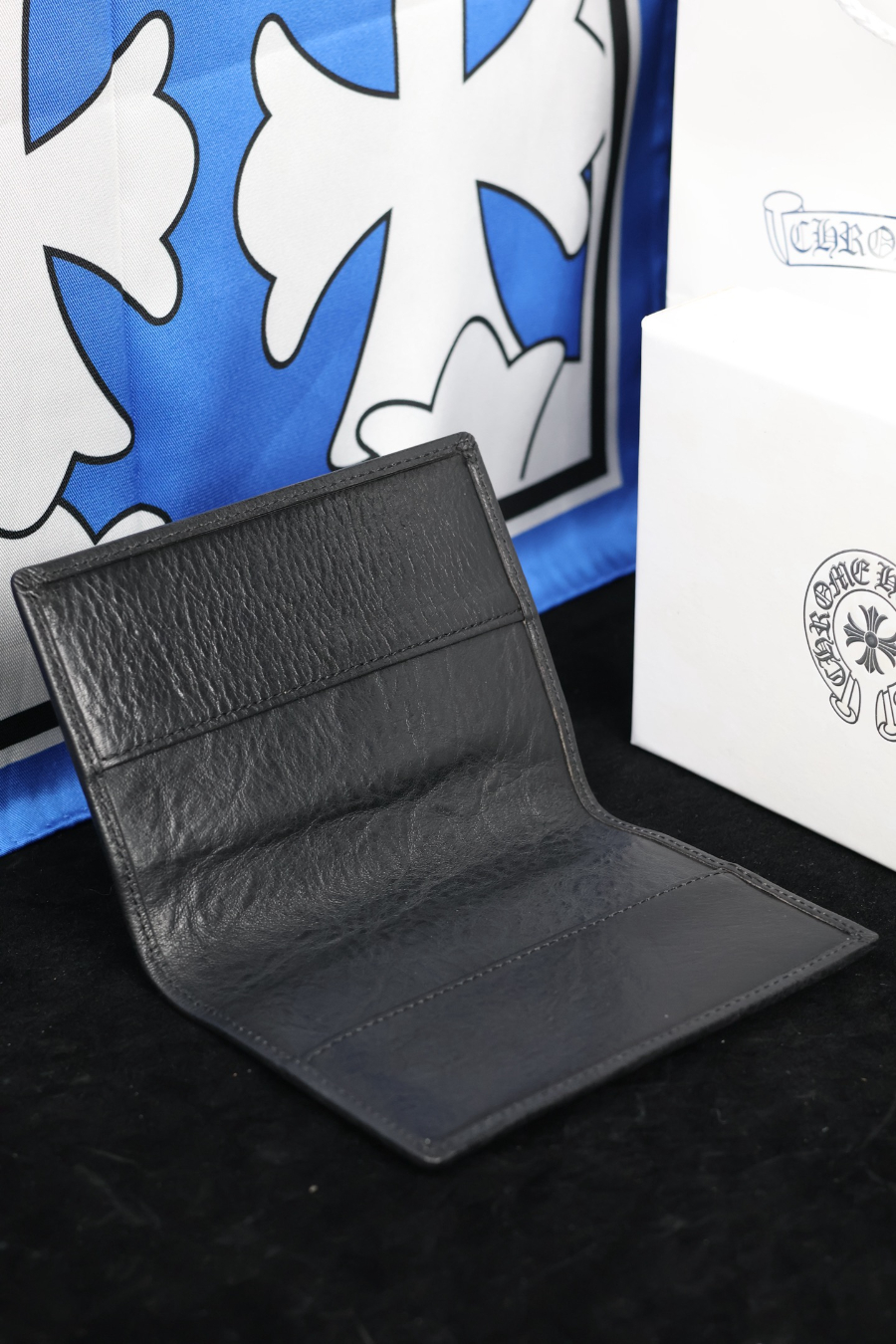 Chrome Hearts S925 Silver Cross Leather Passport Wallet 크롬하츠 S925 실버 십자가 가죽 여권 지갑 14