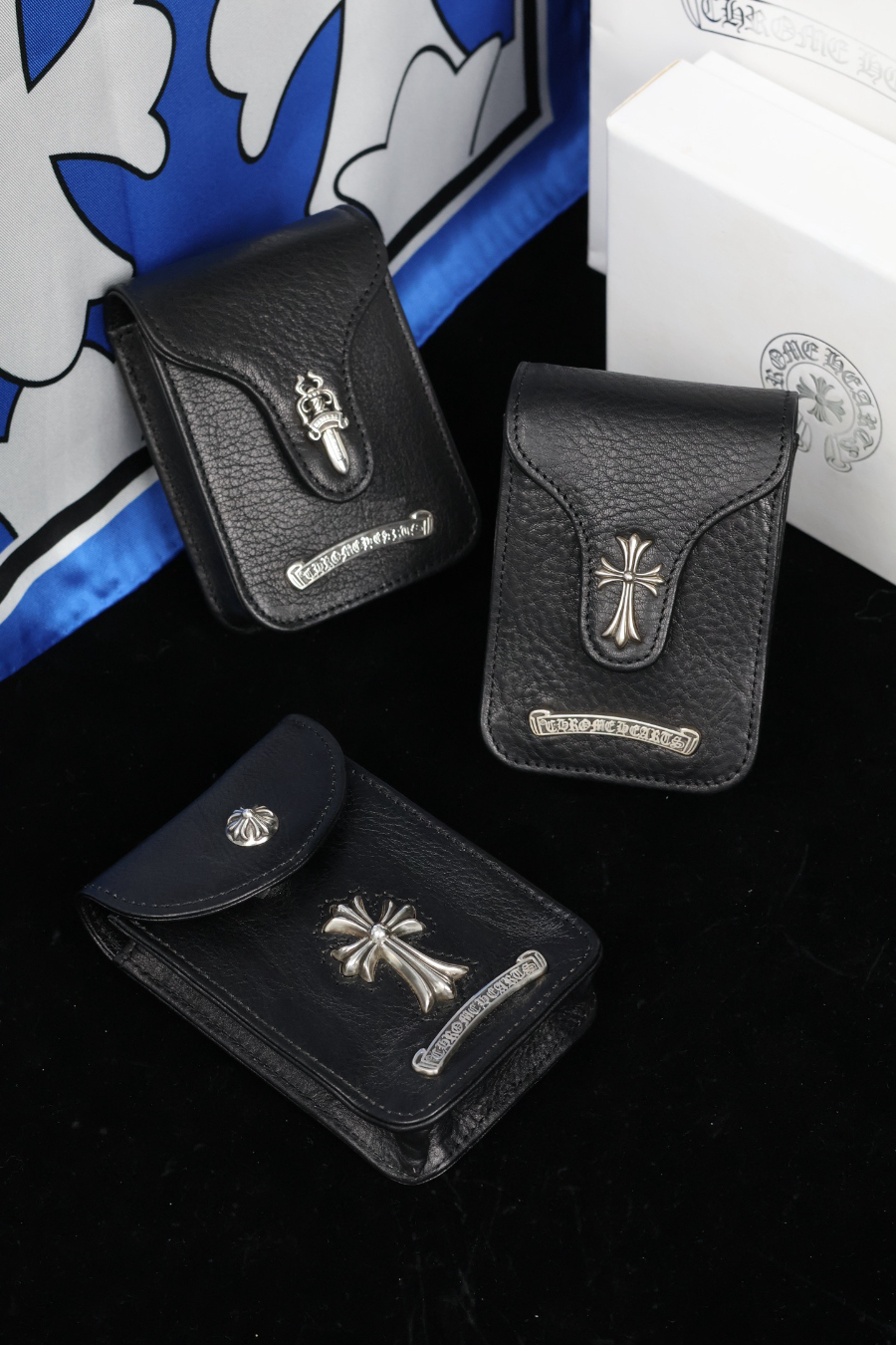 Chrome Hearts S925 Silver Small Leather Cigarette Case 크롬하츠 S925 실버 스몰 가죽 담배 케이스 2