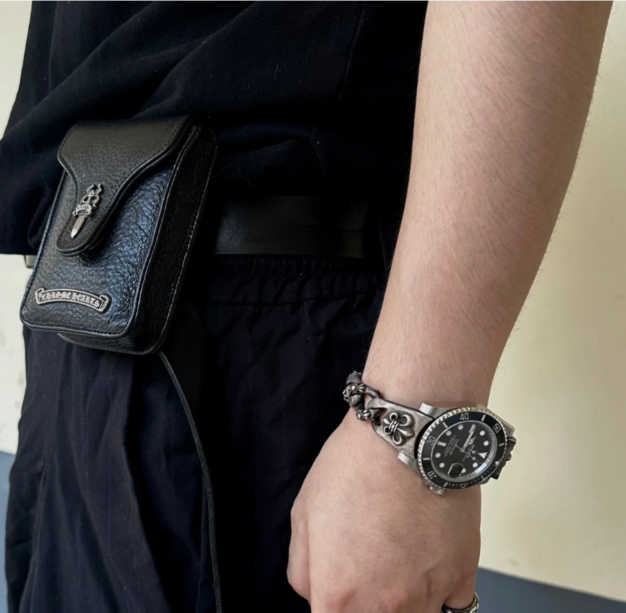 Chrome Hearts S925 Silver Small Leather Cigarette Case 크롬하츠 S925 실버 스몰 가죽 담배 케이스 5