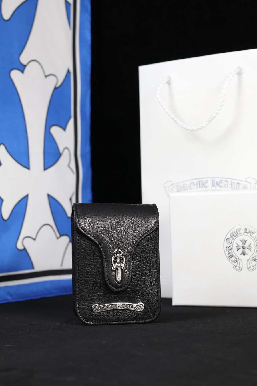 Chrome Hearts S925 Silver Small Leather Cigarette Case 크롬하츠 S925 실버 스몰 가죽 담배 케이스 8
