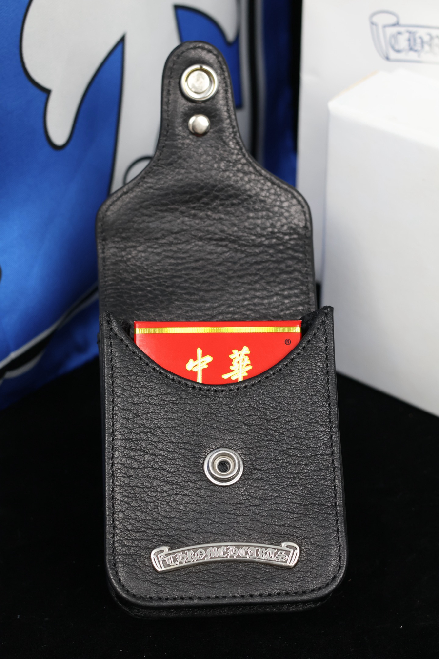 Chrome Hearts S925 Silver Small Leather Cigarette Case 크롬하츠 S925 실버 스몰 가죽 담배 케이스 19