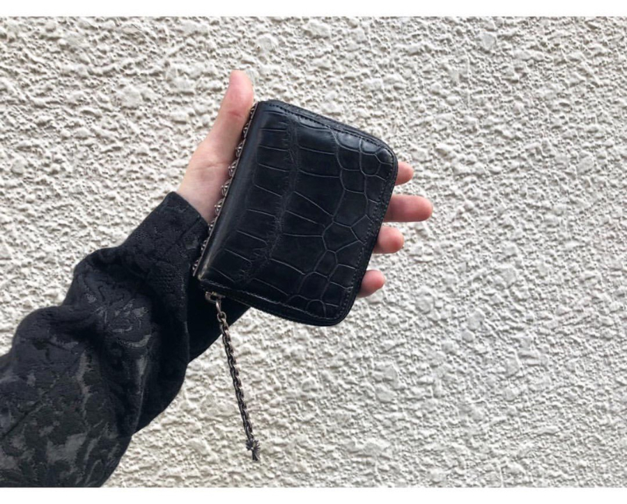 Chrome Hearts Crocodile Nine Stud Zip Coin Wallet 크롬하츠 크로커다일 나인 스터드 집 코인 월렛 1
