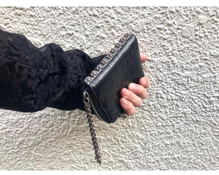 Chrome Hearts Crocodile Nine Stud Zip Coin Wallet 크롬하츠 크로커다일 나인 스터드 집 코인 월렛 2