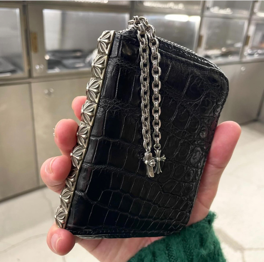 Chrome Hearts Crocodile Nine Stud Zip Coin Wallet 크롬하츠 크로커다일 나인 스터드 집 코인 월렛 3