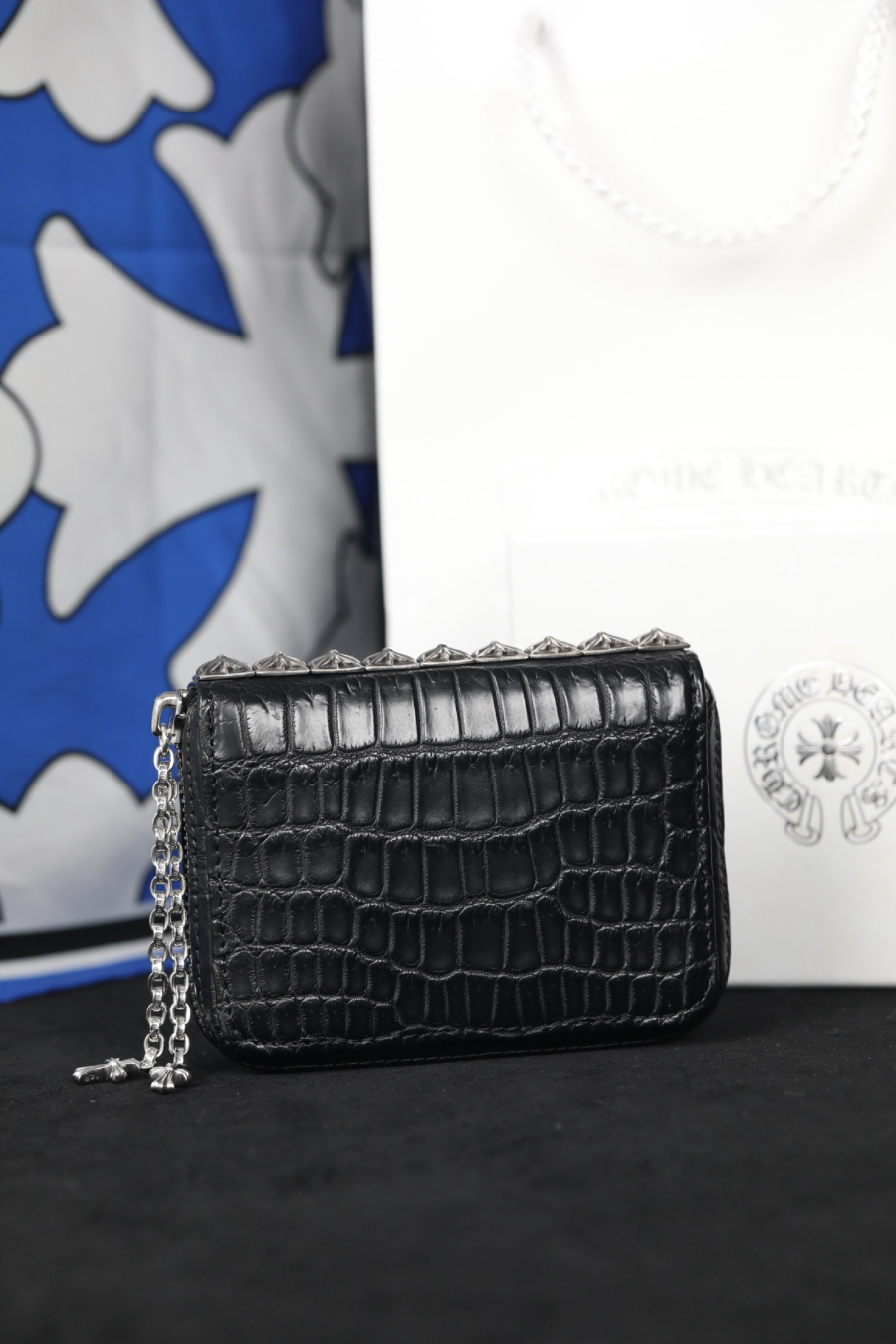 Chrome Hearts Crocodile Nine Stud Zip Coin Wallet 크롬하츠 크로커다일 나인 스터드 집 코인 월렛 4