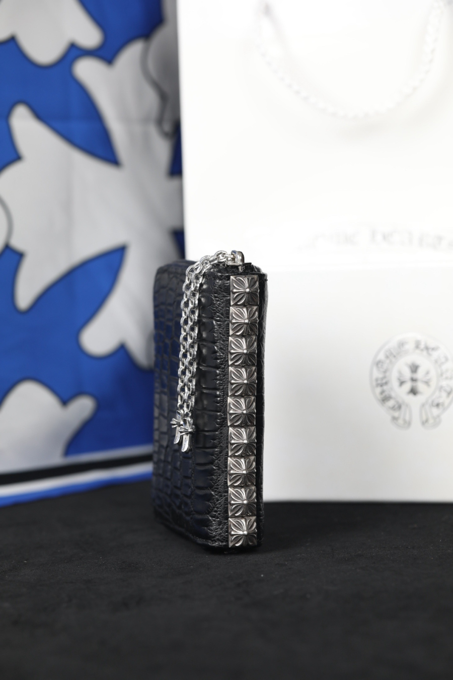 Chrome Hearts Crocodile Nine Stud Zip Coin Wallet 크롬하츠 크로커다일 나인 스터드 집 코인 월렛 7