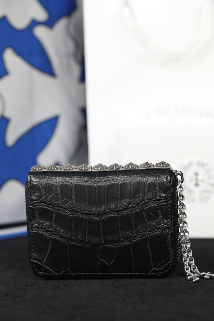 Chrome Hearts Crocodile Nine Stud Zip Coin Wallet 크롬하츠 크로커다일 나인 스터드 집 코인 월렛 9