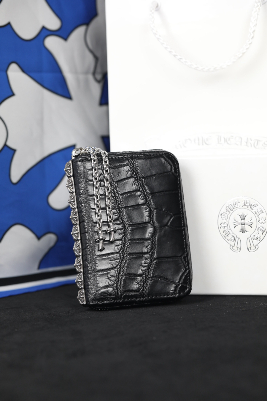 Chrome Hearts Crocodile Nine Stud Zip Coin Wallet 크롬하츠 크로커다일 나인 스터드 집 코인 월렛 11