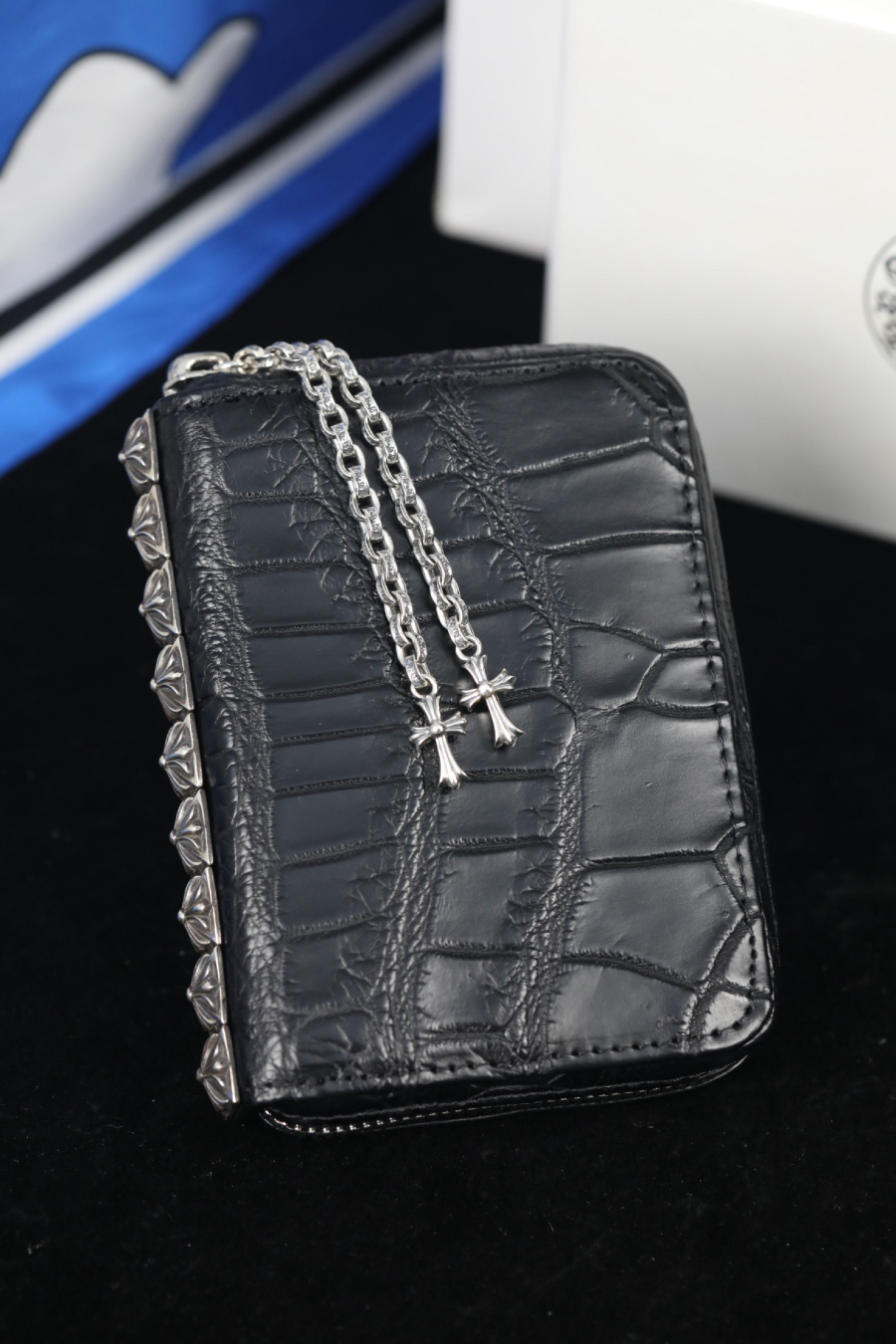 Chrome Hearts Crocodile Nine Stud Zip Coin Wallet 크롬하츠 크로커다일 나인 스터드 집 코인 월렛 13