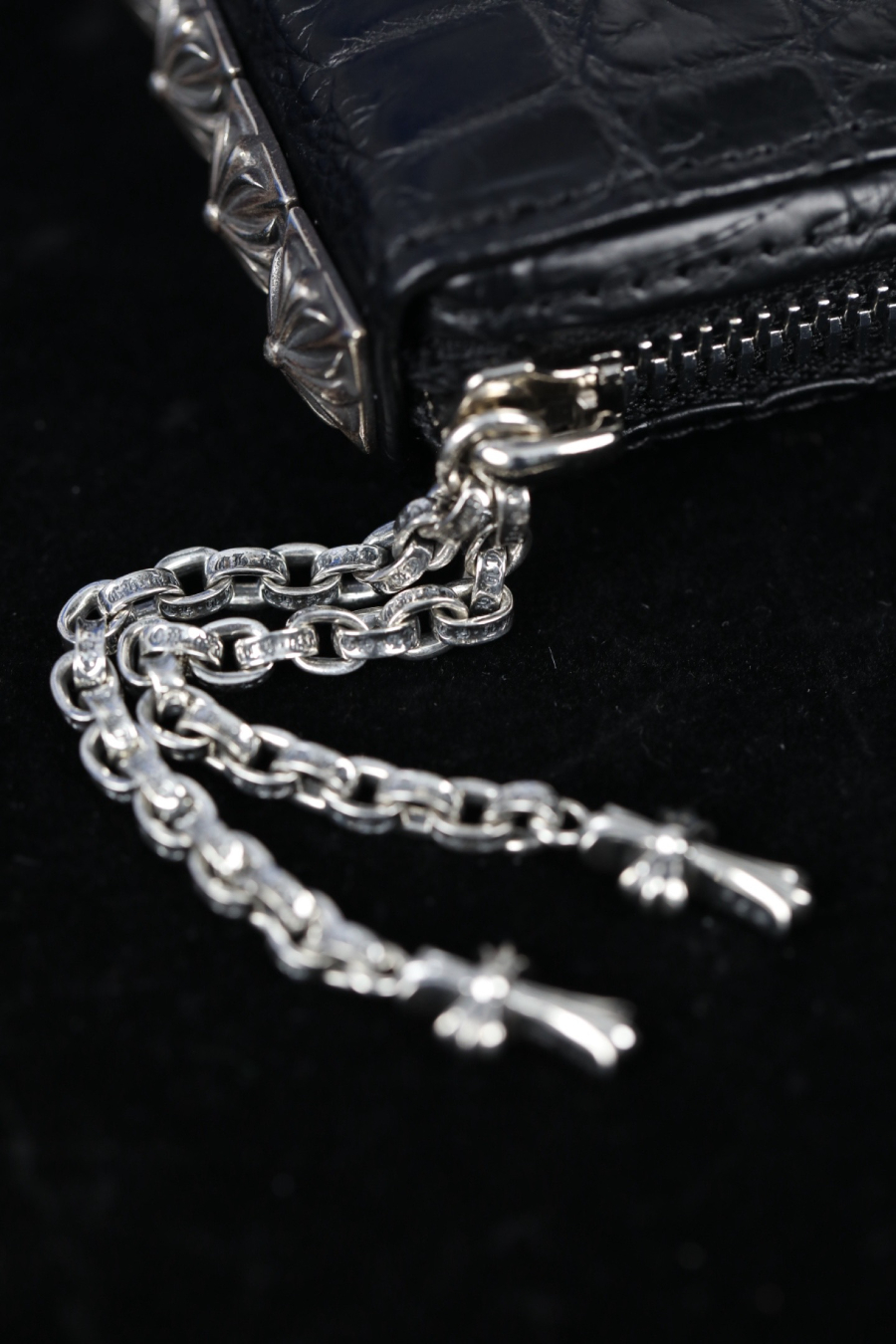 Chrome Hearts Crocodile Nine Stud Zip Coin Wallet 크롬하츠 크로커다일 나인 스터드 집 코인 월렛 16