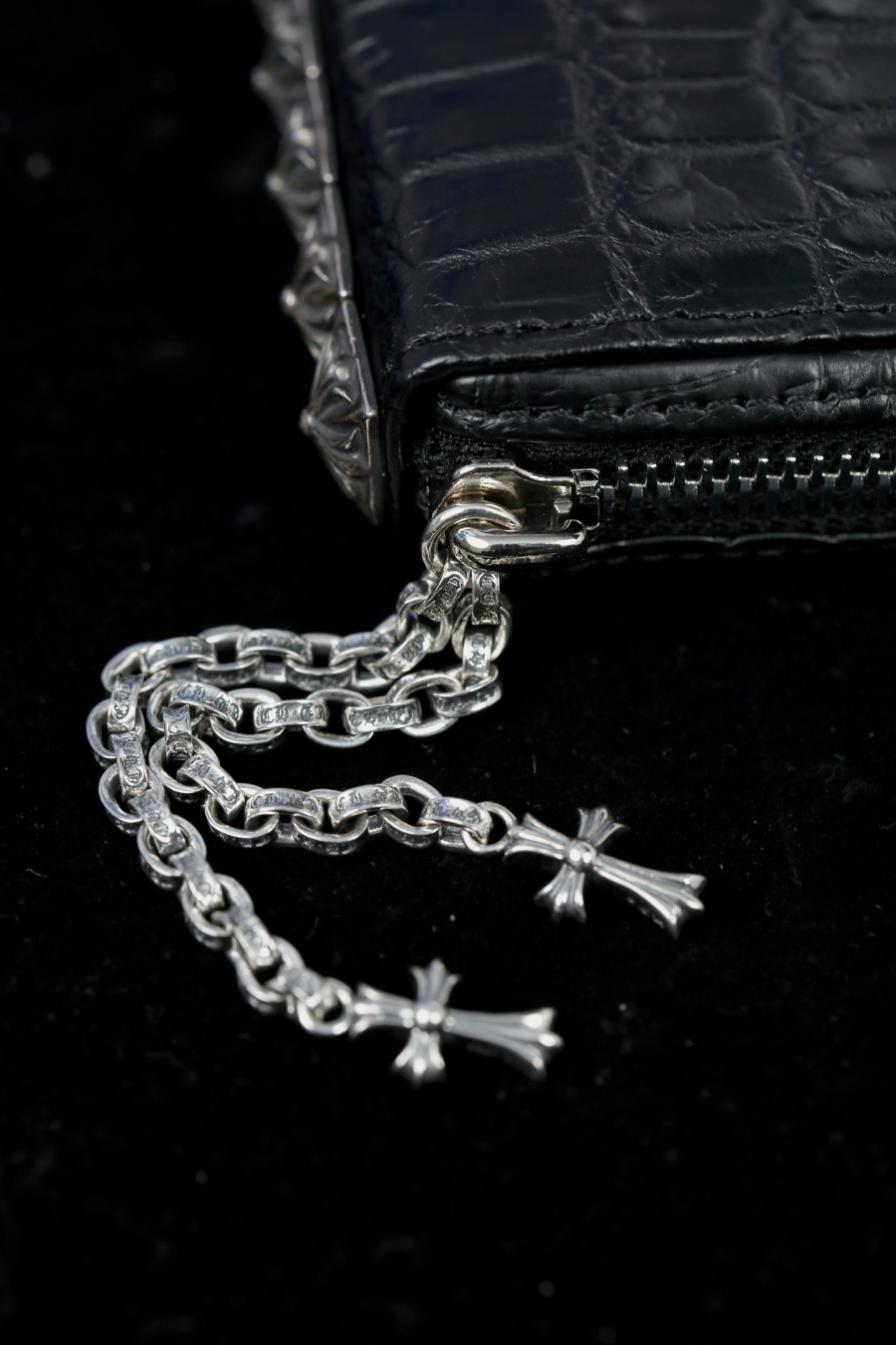 Chrome Hearts Crocodile Nine Stud Zip Coin Wallet 크롬하츠 크로커다일 나인 스터드 집 코인 월렛 17