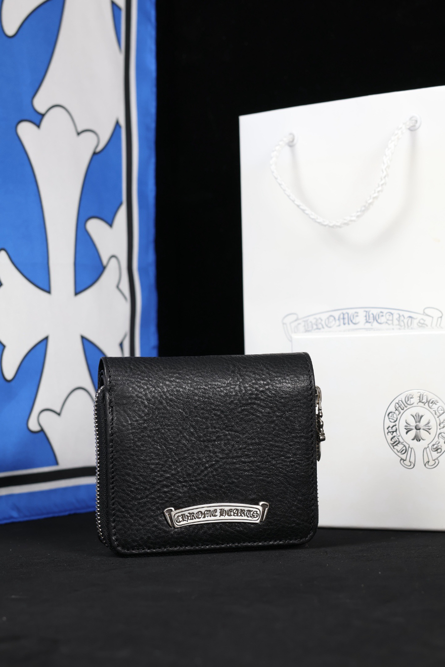Chrome Hearts Large Scroll Zip Bi-Fold Coin Wallet 크롬하츠 라지 스크롤 집 바이폴드 코인 월렛 7