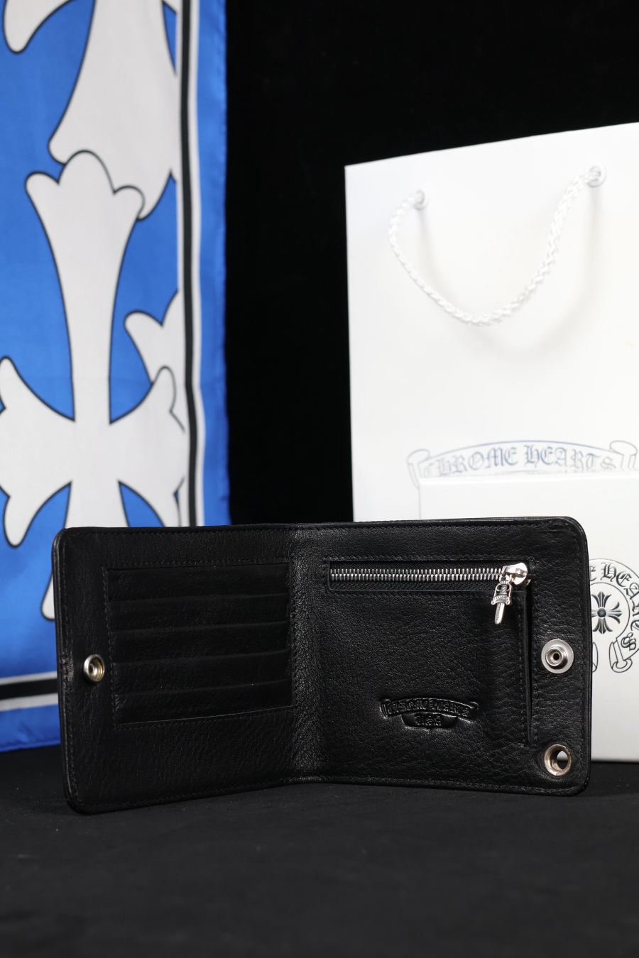 Chrome Hearts Bi-Fold Zip Coin Wallet 크롬하츠 바이폴드 집 코인 월렛 11
