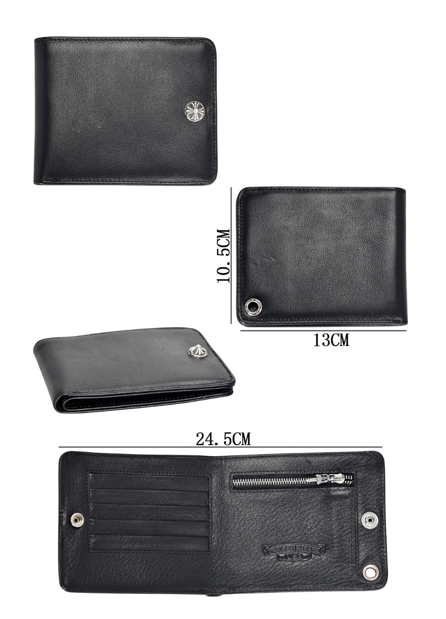 Chrome Hearts Bi-Fold Zip Coin Wallet 크롬하츠 바이폴드 집 코인 월렛 14