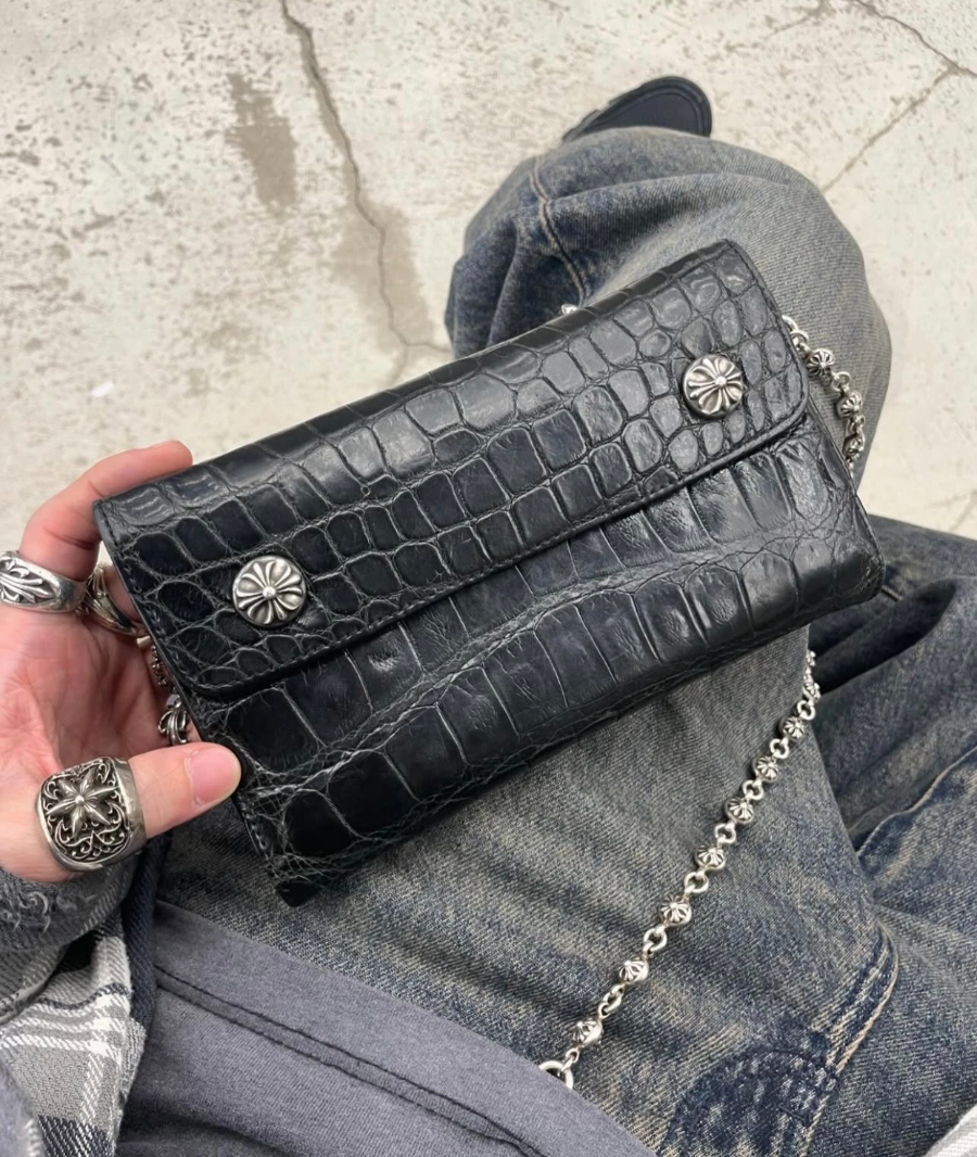 Chrome Hearts Crocodile Trifold Wallet 크롬하츠 크로커다일 트리폴드 장지갑 5