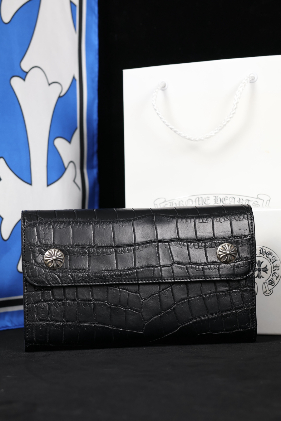 Chrome Hearts Crocodile Trifold Wallet 크롬하츠 크로커다일 트리폴드 장지갑 7