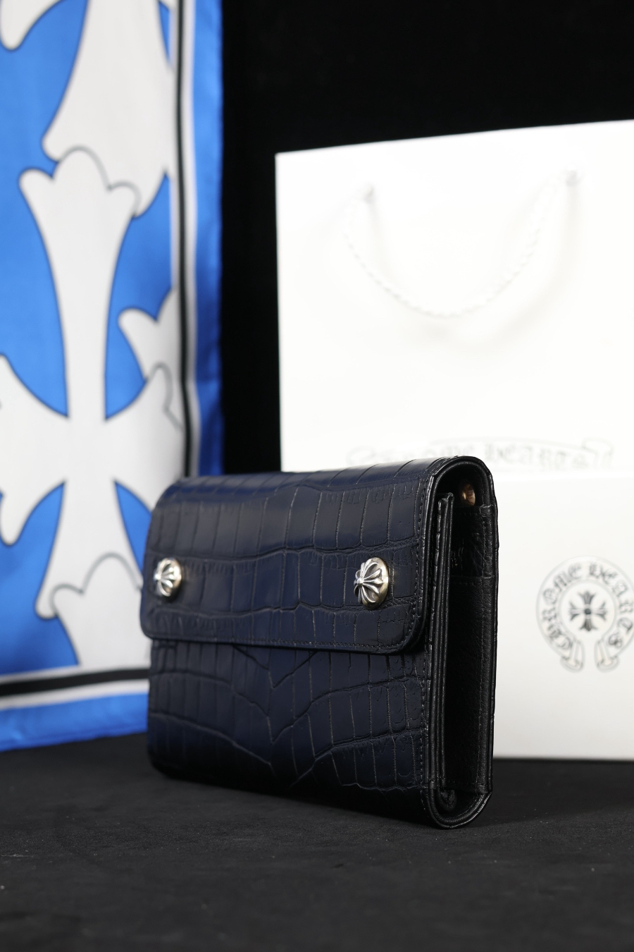 Chrome Hearts Crocodile Trifold Wallet 크롬하츠 크로커다일 트리폴드 장지갑 8