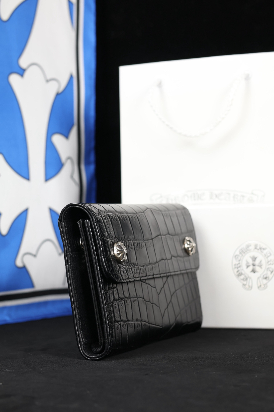 Chrome Hearts Crocodile Trifold Wallet 크롬하츠 크로커다일 트리폴드 장지갑 9