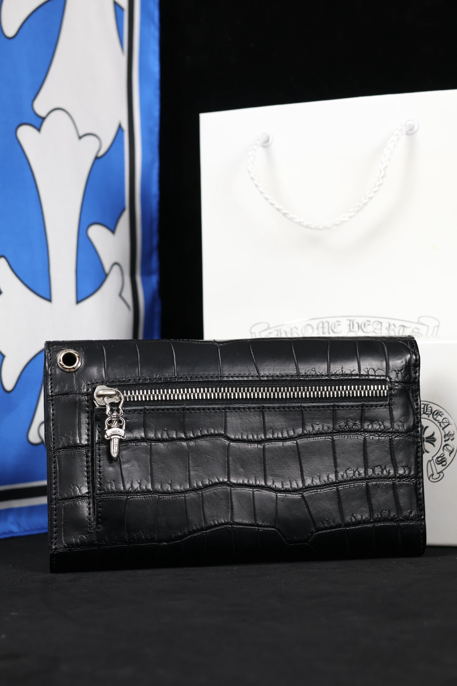 Chrome Hearts Crocodile Trifold Wallet 크롬하츠 크로커다일 트리폴드 장지갑 10