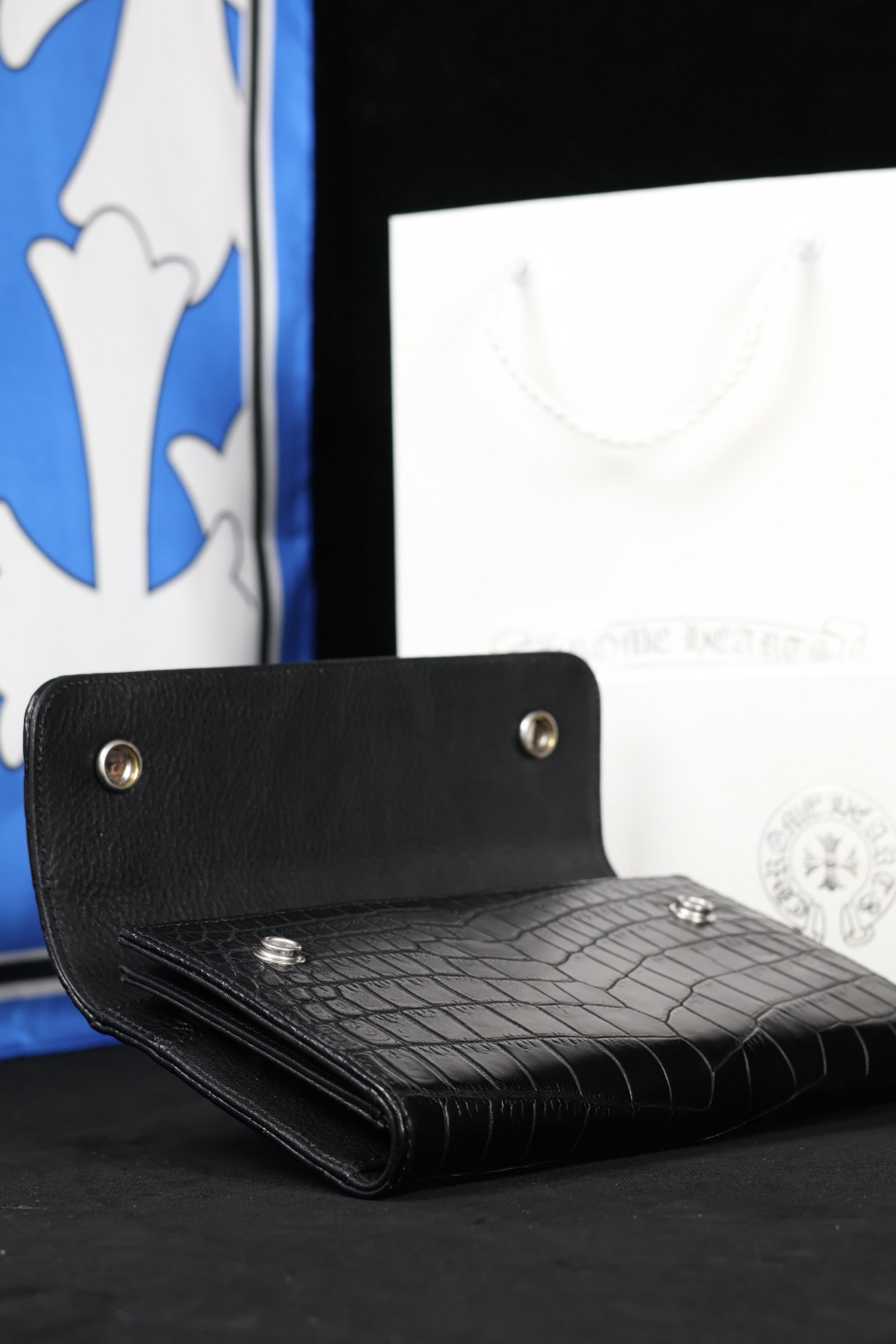 Chrome Hearts Crocodile Trifold Wallet 크롬하츠 크로커다일 트리폴드 장지갑 11