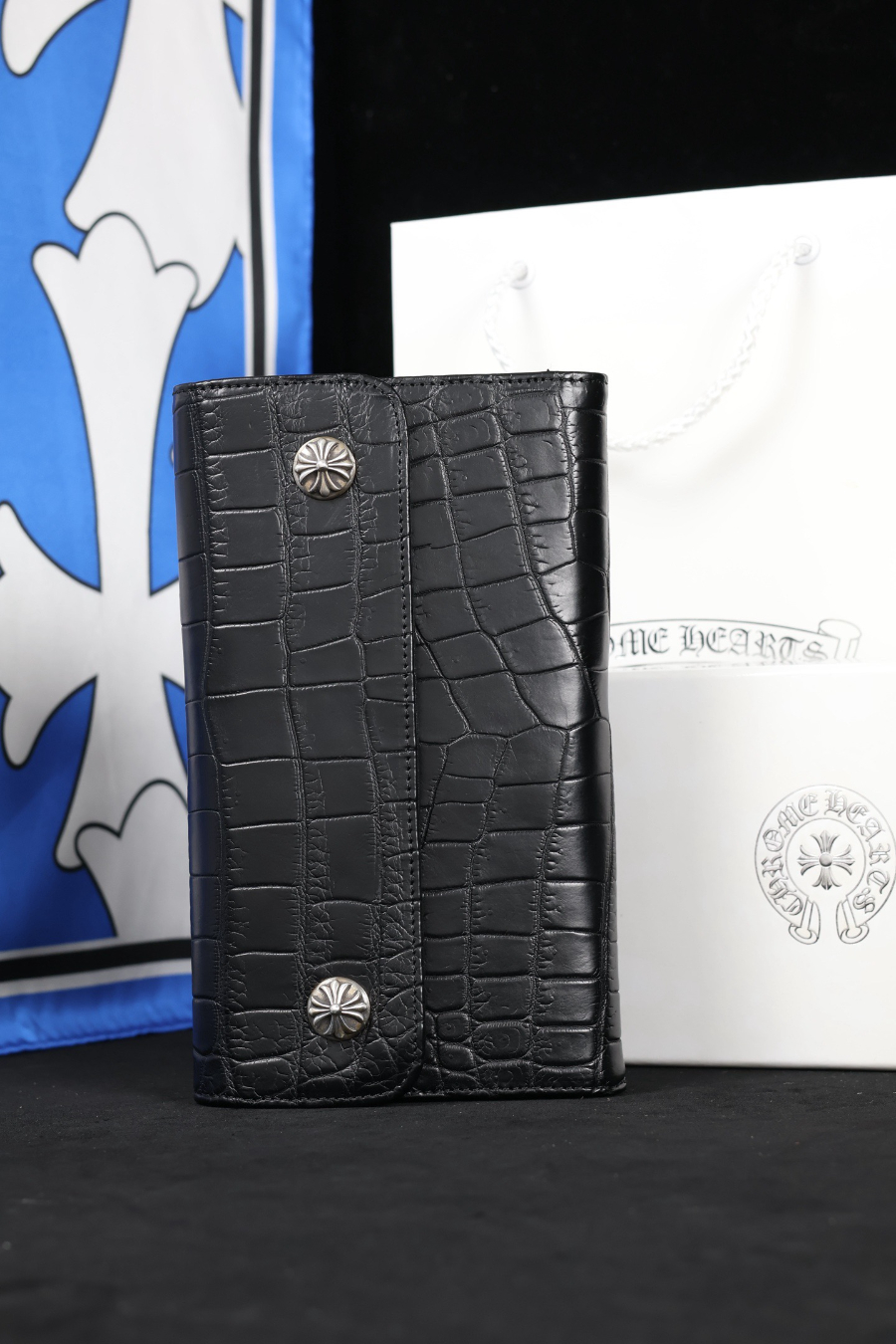 Chrome Hearts Crocodile Trifold Wallet 크롬하츠 크로커다일 트리폴드 장지갑 13