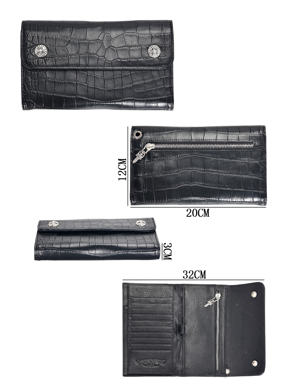 Chrome Hearts Crocodile Trifold Wallet 크롬하츠 크로커다일 트리폴드 장지갑 14