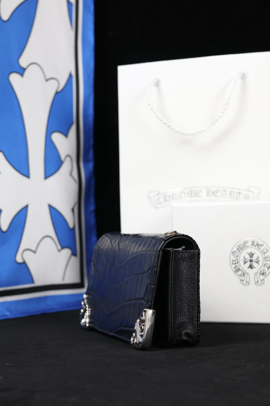 Chrome Hearts Crocodile Long Wallet with Silver Corner 크롬하츠 크로커다일 실버 코너 장지갑 5