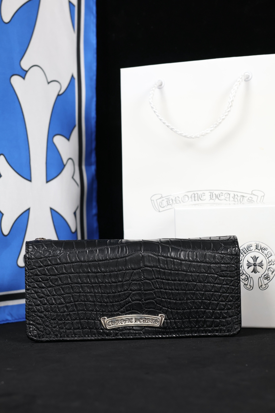 Chrome Hearts Crocodile Long Wallet with Silver Corner 크롬하츠 크로커다일 실버 코너 장지갑 7