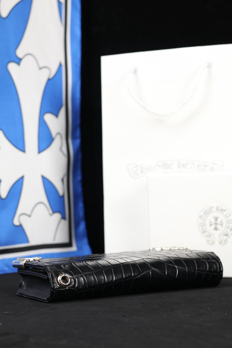 Chrome Hearts Crocodile Long Wallet with Silver Corner 크롬하츠 크로커다일 실버 코너 장지갑 9