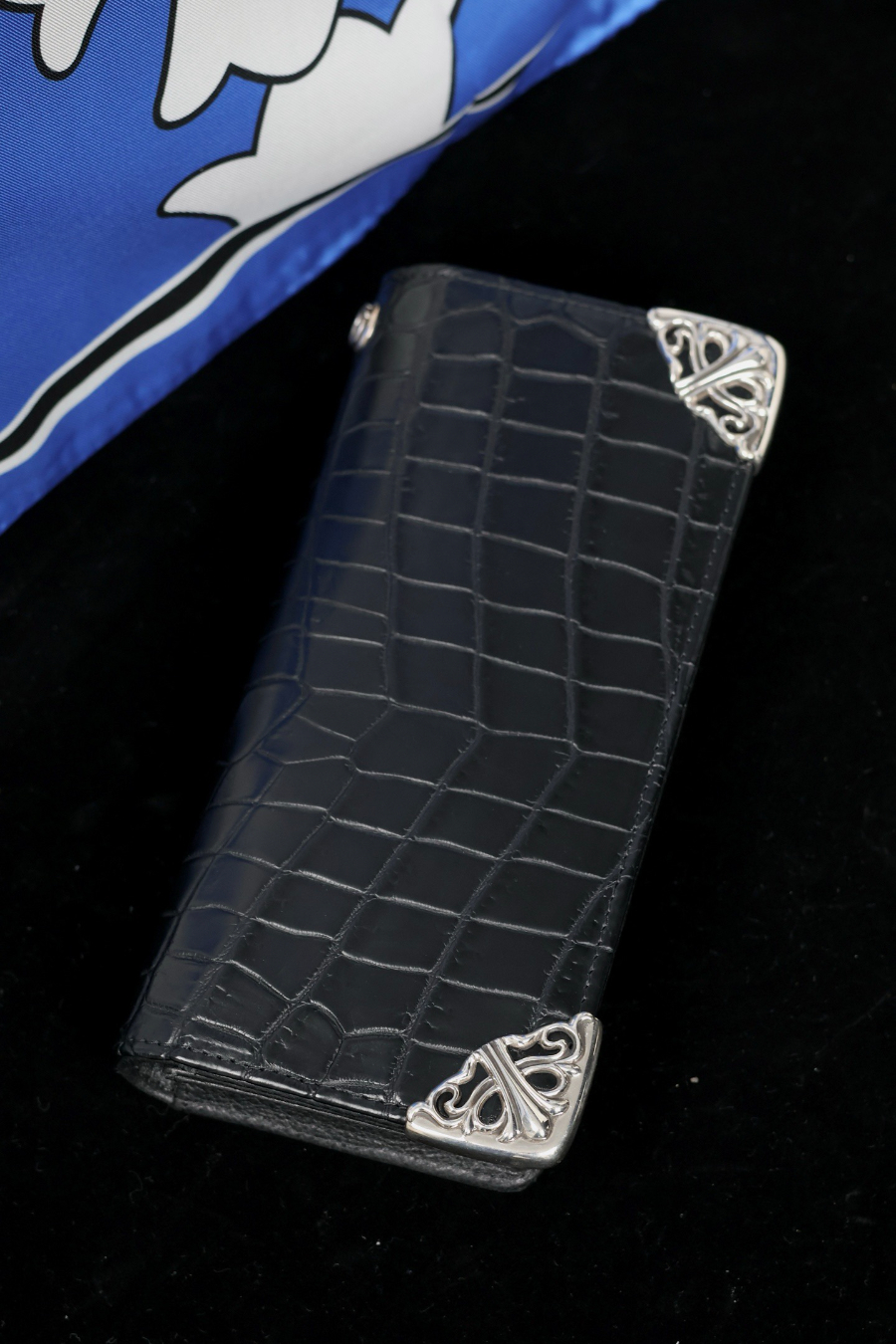 Chrome Hearts Crocodile Long Wallet with Silver Corner 크롬하츠 크로커다일 실버 코너 장지갑 11
