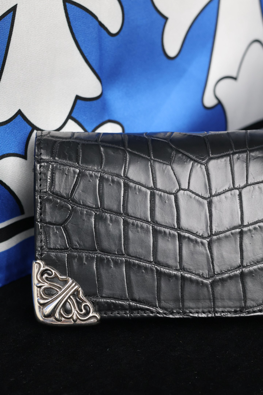 Chrome Hearts Crocodile Long Wallet with Silver Corner 크롬하츠 크로커다일 실버 코너 장지갑 13