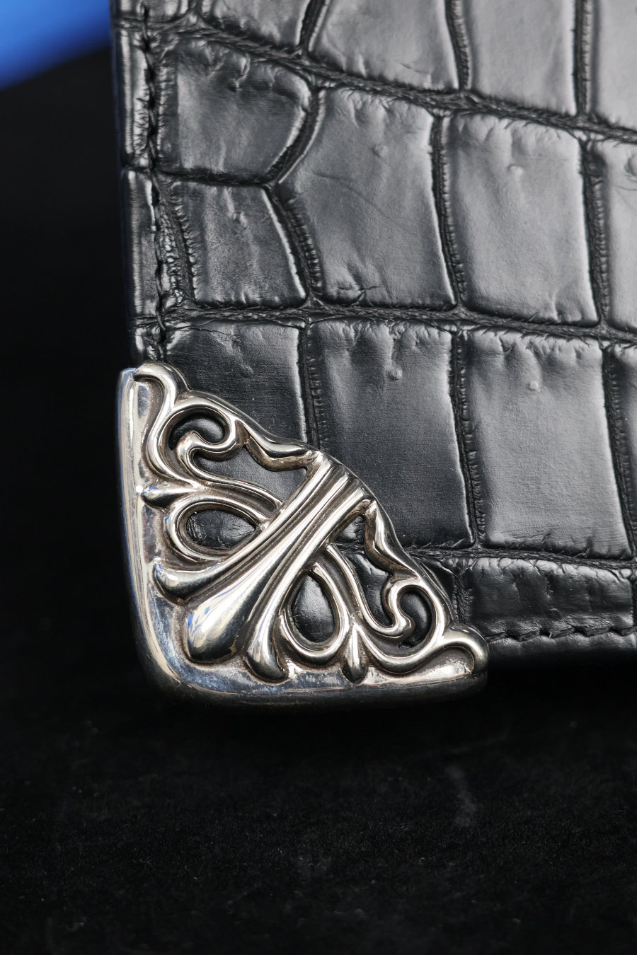 Chrome Hearts Crocodile Long Wallet with Silver Corner 크롬하츠 크로커다일 실버 코너 장지갑 14