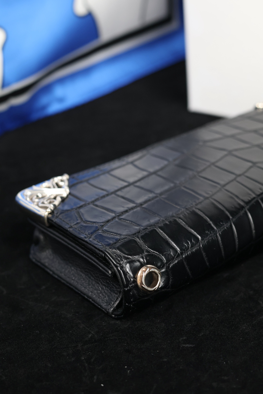 Chrome Hearts Crocodile Long Wallet with Silver Corner 크롬하츠 크로커다일 실버 코너 장지갑 17